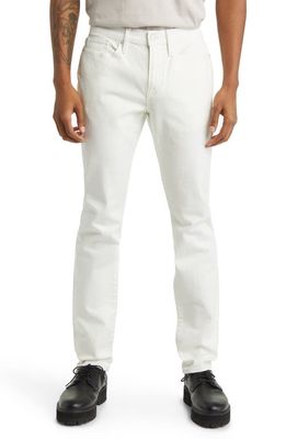 FRAME L'Homme Stretch Organic Cotton Skinny Jeans in Whisper White