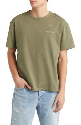 FRAME Logo Cotton T-Shirt in Old Green