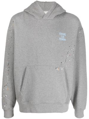 FRAME logo paint-splatter hoodie - Grey