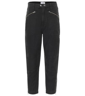Frame Moto Zip high-rise straight jeans