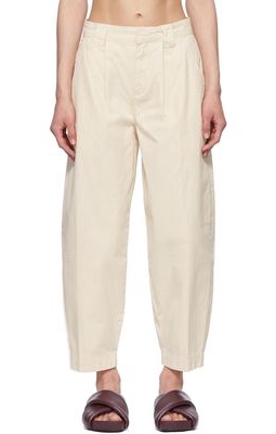 Frame Off-White Cotton Trousers