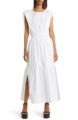 FRAME Organic Cotton A-Line Dress in Blanc