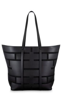 FRAME Plaque Leather Tote in Noir