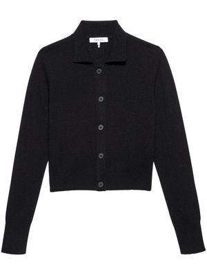 FRAME polo-collar cashmere-blend cardigan - Black
