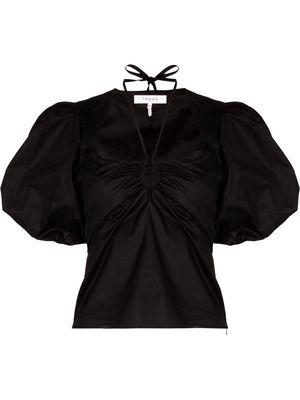 FRAME puff-sleeve blouse - Black