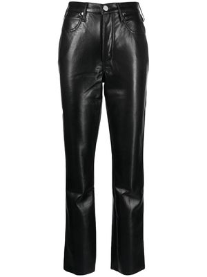 FRAME recycled leather-blend trousers - Black
