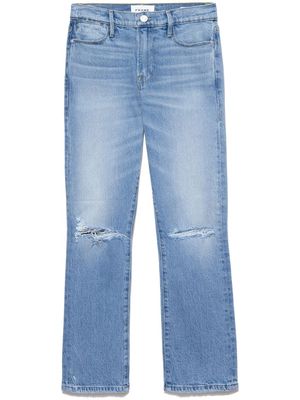 FRAME ripped straight-leg jeans - Blue