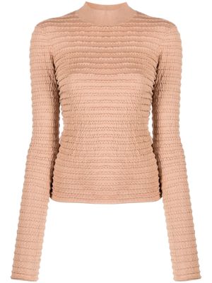 FRAME smocked mock-neck jumper - Neutrals