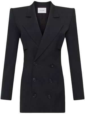 FRAME storm-flap double-breasted blazer - Black