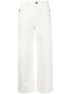 FRAME straight-leg utility trousers - White