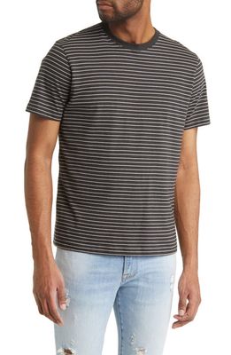 FRAME Stripe T-Shirt in Noir/Off White