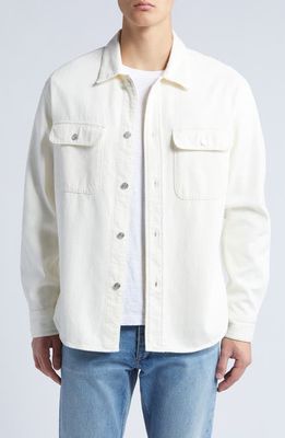 FRAME Textured Terry Overshirt in Off White at Nordstrom, Size Xx-Large