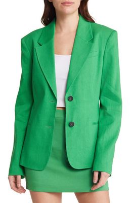 FRAME The Femme Two-Button Blazer in Bright Peridot