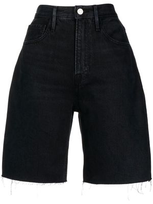 FRAME wide-leg denim shorts - Black