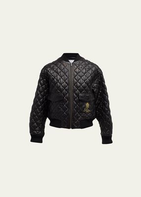 FRAME x Ritz Paris Quilted Leather Bomber Jacket