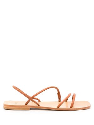 Framed Stripes Framed flat sandals - Brown