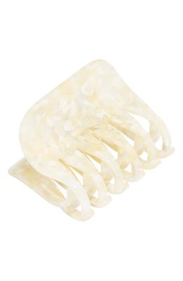 france luxe Large Double Tooth Jaw Clip in Pavlova White
