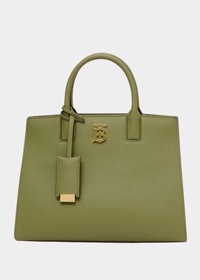 Frances Grainy Leather Top-Handle Bag