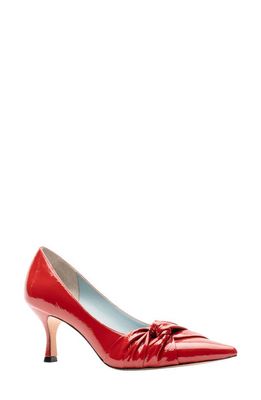 Frances Valentine The Knot Kitten Heel Pointed Toe Pump in Cranberry 