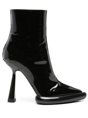 Francesca Bellavita Jem 120mm patent-leather boots - Black