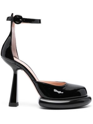 Francesca Bellavita Kelly 125mm patent leather pumps - Black