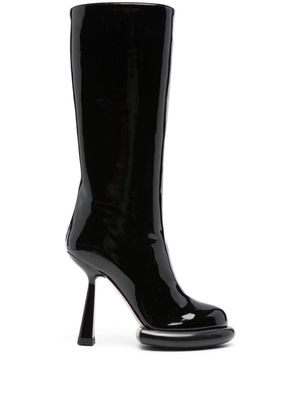 Francesca Bellavita Love 120mm patent leather boots - Black