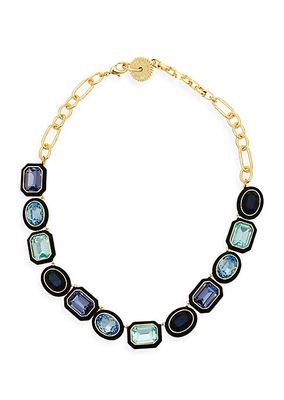 Francesca Lux 14K-Gold-Plated, Glass Crystal & Enamel Necklace