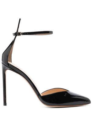 Francesco Russo 105mm patent-leather sandals - Black
