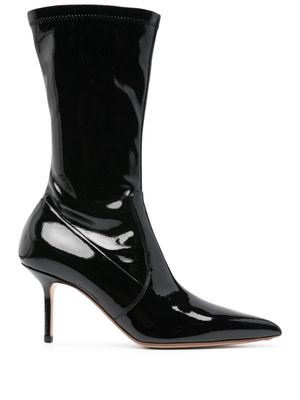 Francesco Russo 75mm patent leather boots - Black