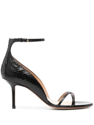 Francesco Russo 80mm leather sandals - Black