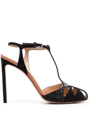 Francesco Russo crystal-embellished sandals - Black
