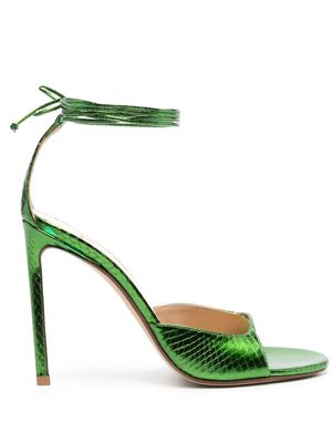 Francesco Russo R1S917 105mm leather sandals - Green
