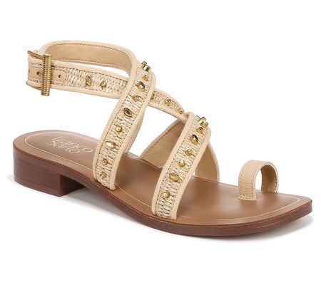 Franco Sarto Ankle Strap Sandals with Hardware Details - Ina2