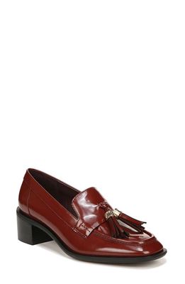 Franco Sarto Donna Block Heel Tassel Loafer in Claret