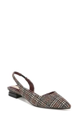 Franco Sarto Tyra Pointed Toe Slingback Flat in Charcoal/Brown Multi