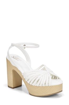 Franco Sarto Willow Ankle Strap Platform Sandal in White