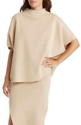 Frank & Eileen Audrey Funnel Neck Capelet in Sand