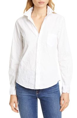 Frank & Eileen Barry Signature Crinkle Cotton Shirt in White