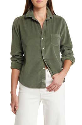 Frank & Eileen Barry Tailored Fit Corduroy Button-Up Shirt in Army