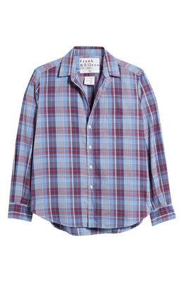 Frank & Eileen Eileen Plaid Relaxed Button-Up Shirt in Red Blue