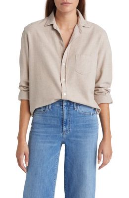 Frank & Eileen Eileen Relaxed Fit Cotton Button-Up Shirt in Heather Camel