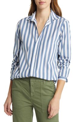 Frank & Eileen Frank Stripe Poplin Button-Up Shirt in Slate Stripe