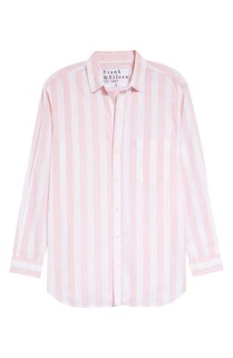 Frank & Eileen Joedy Button-Up Shirt in Wide Pink Stripe