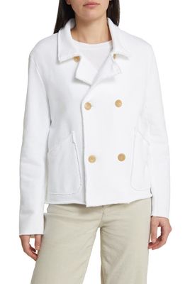 Frank & Eileen Mini Belfast Crop Knit Peacoat in White