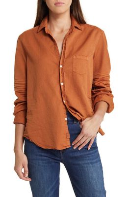 Frank & Eileen Relaxed Fit Cotton Twill Button-Up Shirt in Toffee