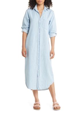 Frank & Eileen Rory Long Sleeve Cotton Shirtdress in Classic Blue Tattered Wash