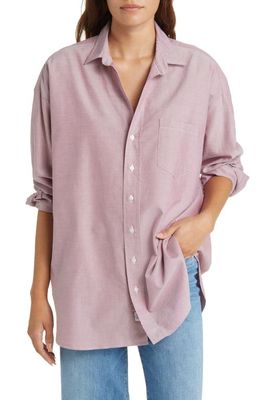 Frank & Eileen Shirley Oversize Button-Up Shirt in Washed Wine