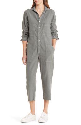 Frank & Eileen Stretch Cotton & Linen Long Sleeve Jumpsuit in Rosemary