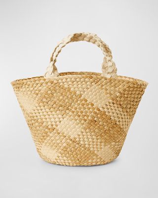 Frankie Crisscross Straw Tote Bag