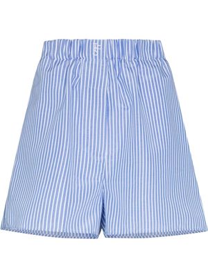 Frankie Shop Lui striped track shorts - Blue
